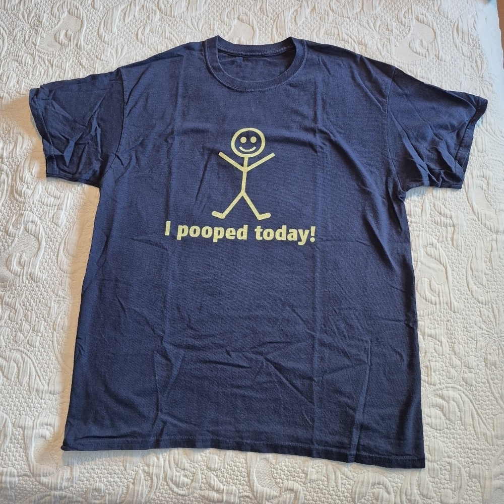 Men's Stickman size large shirt I pooped today small shop creation VGUC
